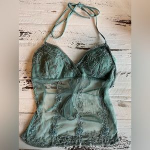 Sexy mesh/beaded mermaid top.